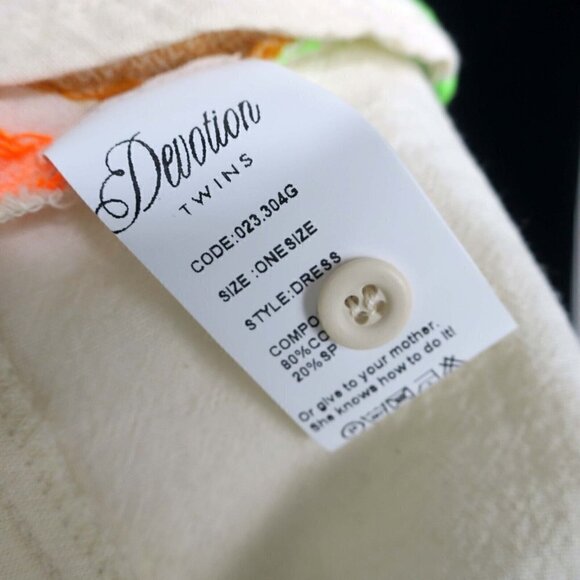 Devotion Twins Rhodolitis Stripe Dress Tunic Button-up Pockets Women's Small - Picture 4 of 5